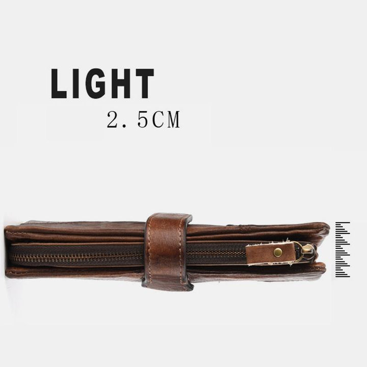 RFID Genuine Leather Long Wallet Purse