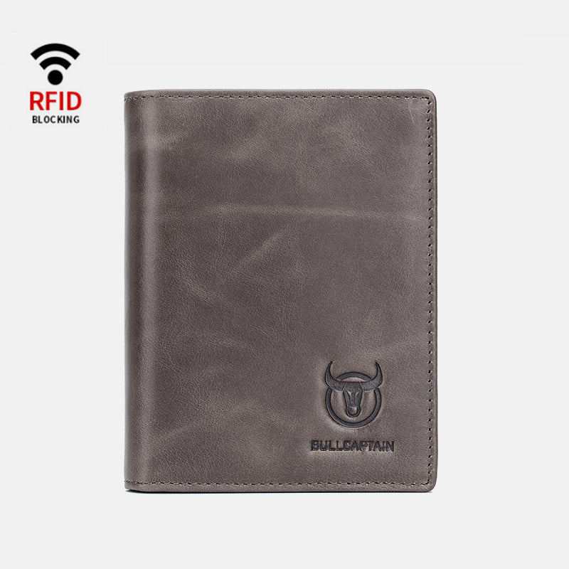 Anti-Theft RFID Protected Multi-Slot Real Leather Wallet