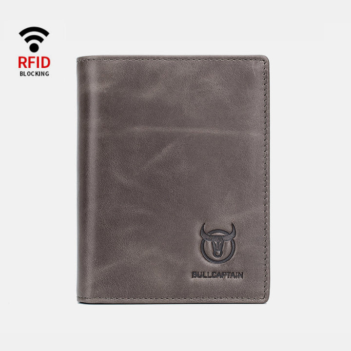 Anti-Theft RFID Protected Multi-Slot Real Leather Wallet