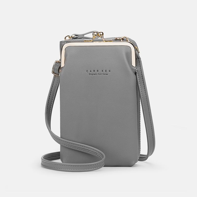Multifunctional Large Capacity Kiss-Lock Phone Bag