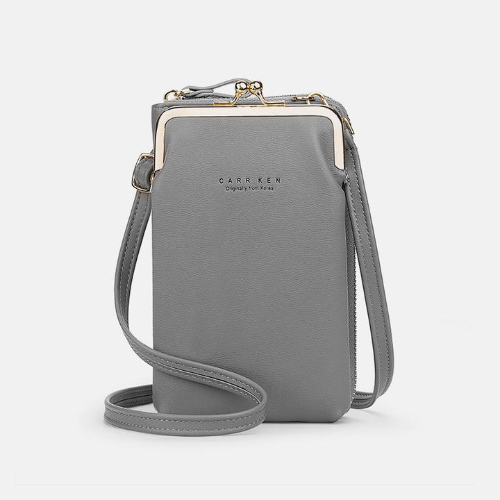Multifunctional Large Capacity Kiss-Lock Phone Bag