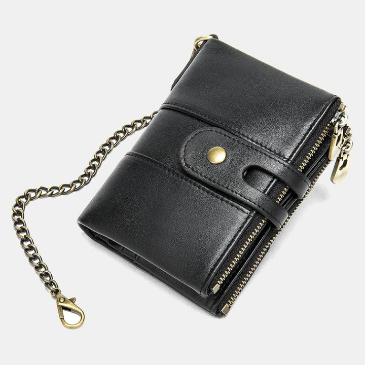 RFID Blocking Genuine Leather Wallet Card Holder