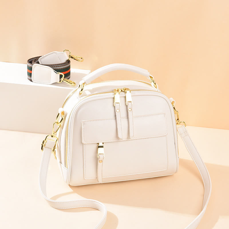 Vegan Leather Purse For Women Classic Top-Handle Bag