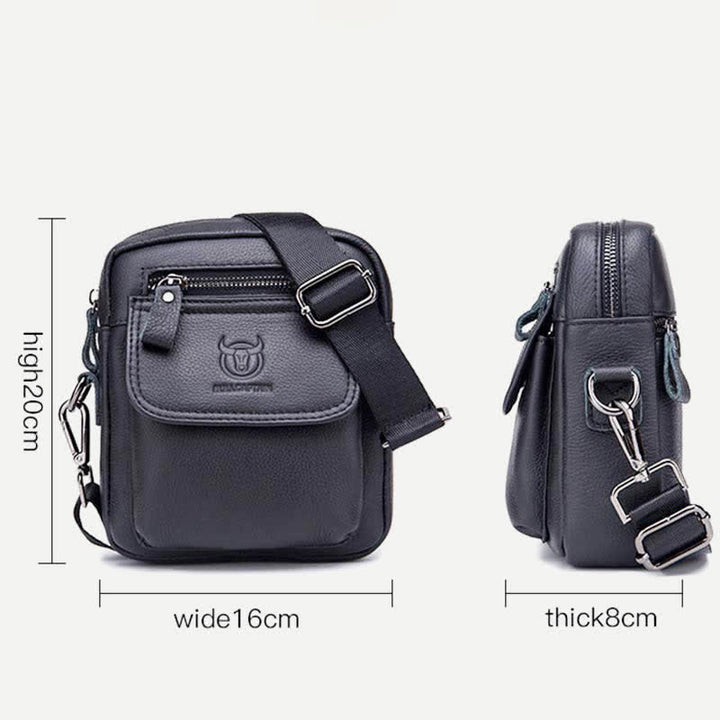 Genuine Leather Crossbody Bag for Men Messenger Bag Shoulder Bag