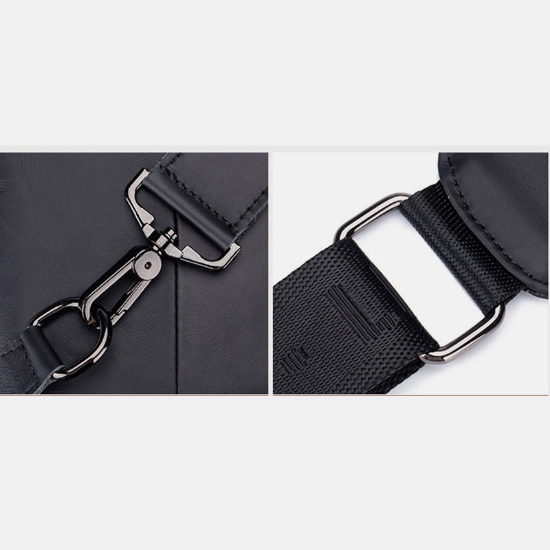 Waterproof Real Leather Retro Sling Bag