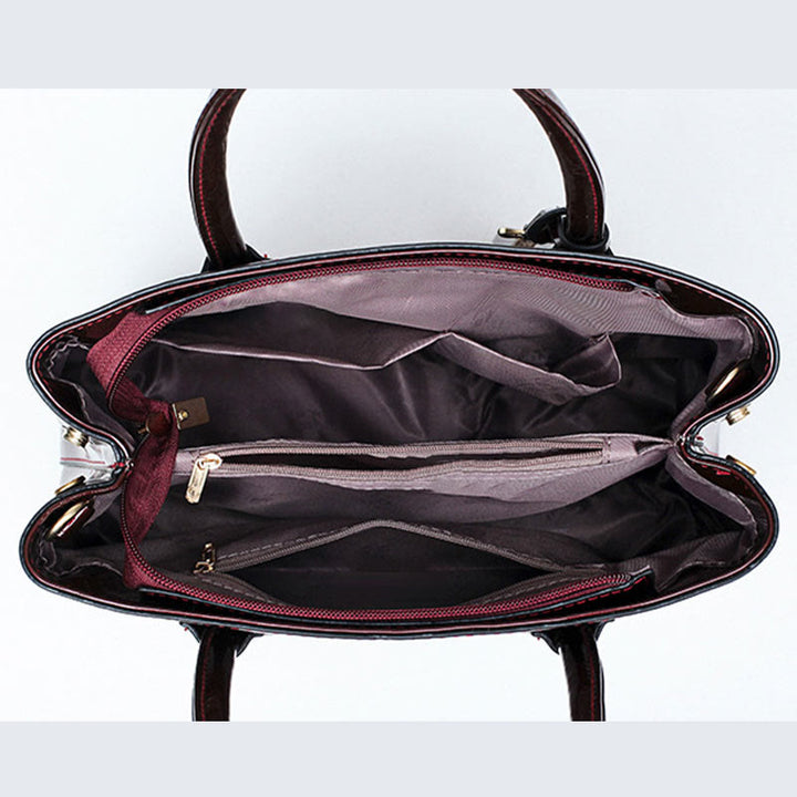 Retro mirror shiny leather Bucket Bag Women Crossbody handbag - image 1
