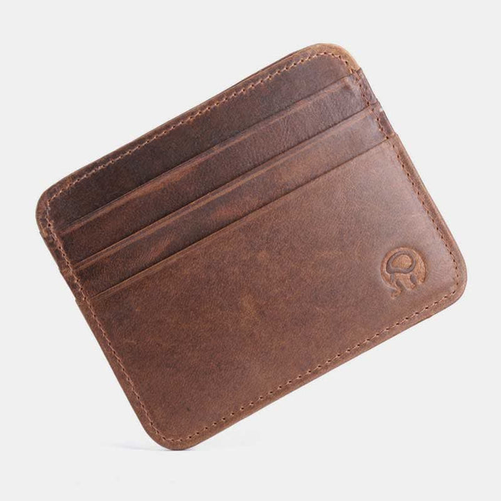 Slim Minimalist Front Pocket Wallet Genuine Leather Card Holder Card Case - image 15