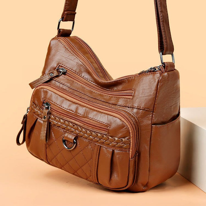 Crossbody Bag For Women Twist Design Plain Color Classic Purse