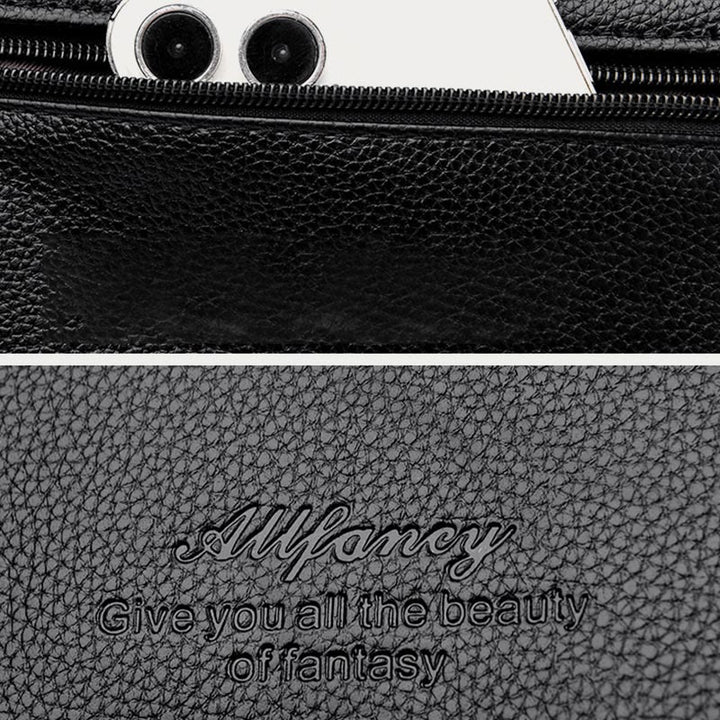 Leisure Crossbody Bag For Women Pleated Style Lightweight Leather Bag