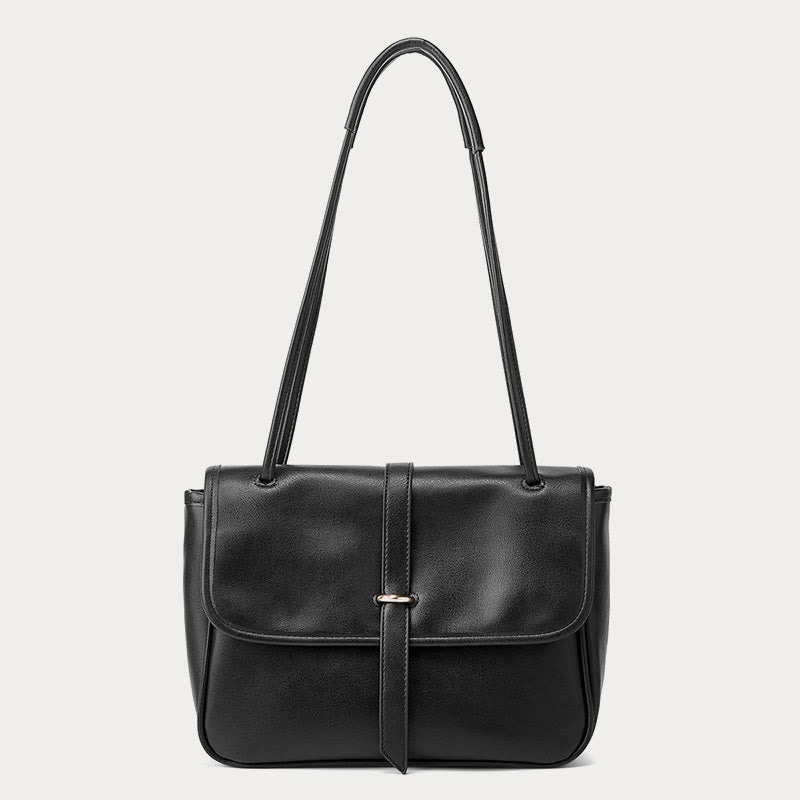 Shoulder Bag For Women Thicken Handle Straps Soft Leather Bag