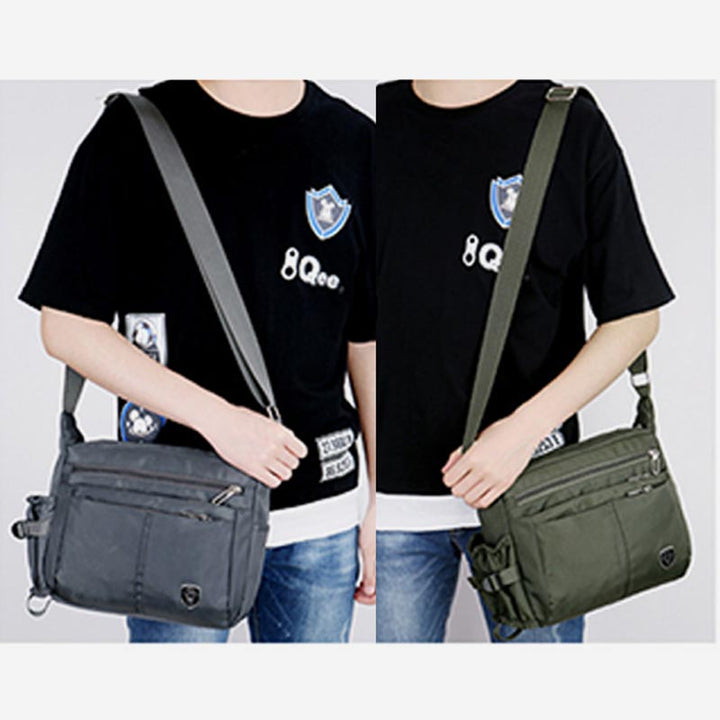 Lightweight Multi-Pocket Nylon Crossbody Bag Men's Casual Messenger Bag