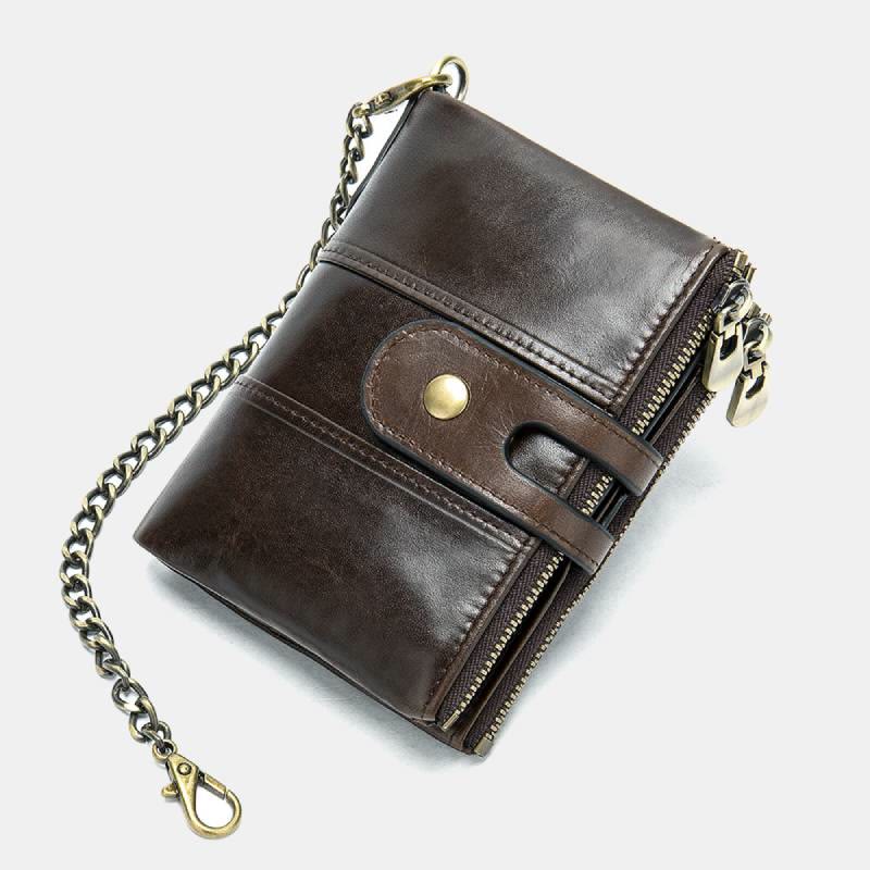 RFID Blocking Genuine Leather Wallet Card Holder