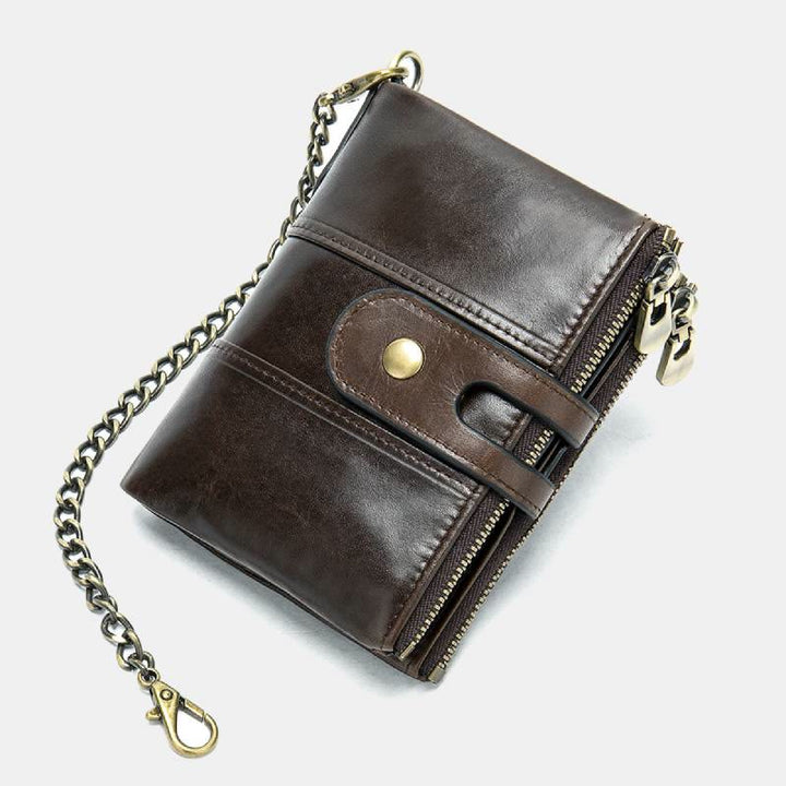 RFID Blocking Genuine Leather Wallet Card Holder