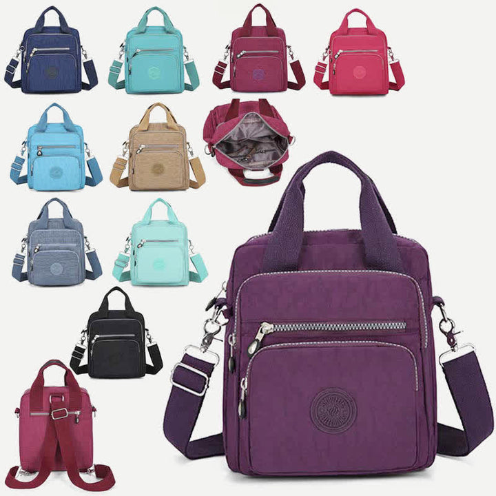 Lightweight Nylon Crossbody Bag for Women Multi-Pocket Handbag Shoulder Purses