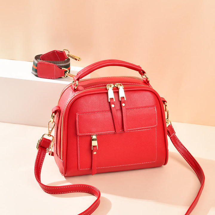Vegan Leather Purse For Women Classic Top-Handle Bag