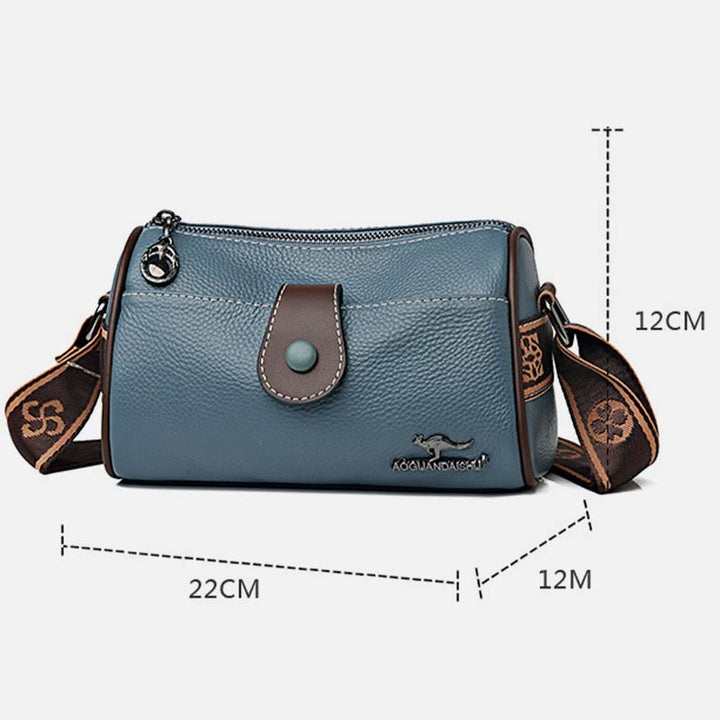 Retro Lady Underarm Bag Wide Strap Simple Women Crossbody Bag