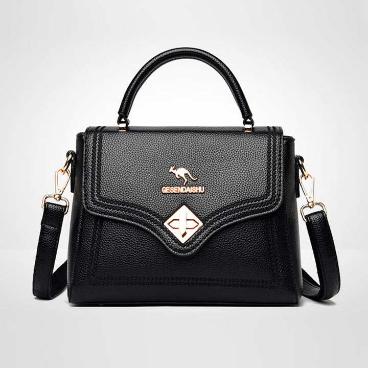 Classic Tote For Commuting Outing Minimalist Small Leather Handbag