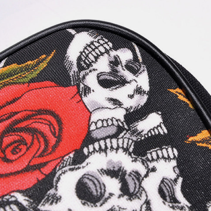 Large-Capacity Skull Print Crossbody Bag Handbag