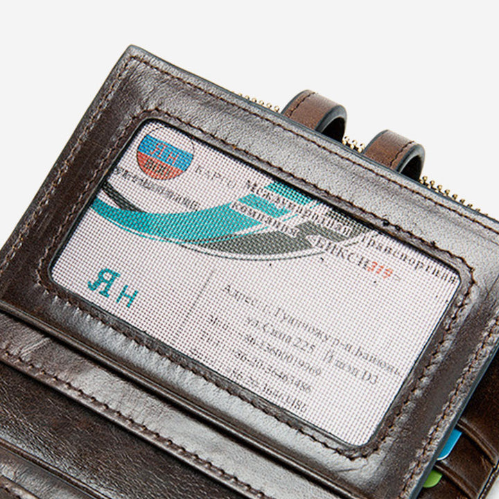 RFID Blocking Genuine Leather Wallet Card Holder