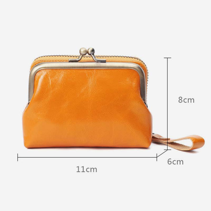 Retro Card Case Coin Purse Wallet Mini Handbag Zipper for Women - image 18