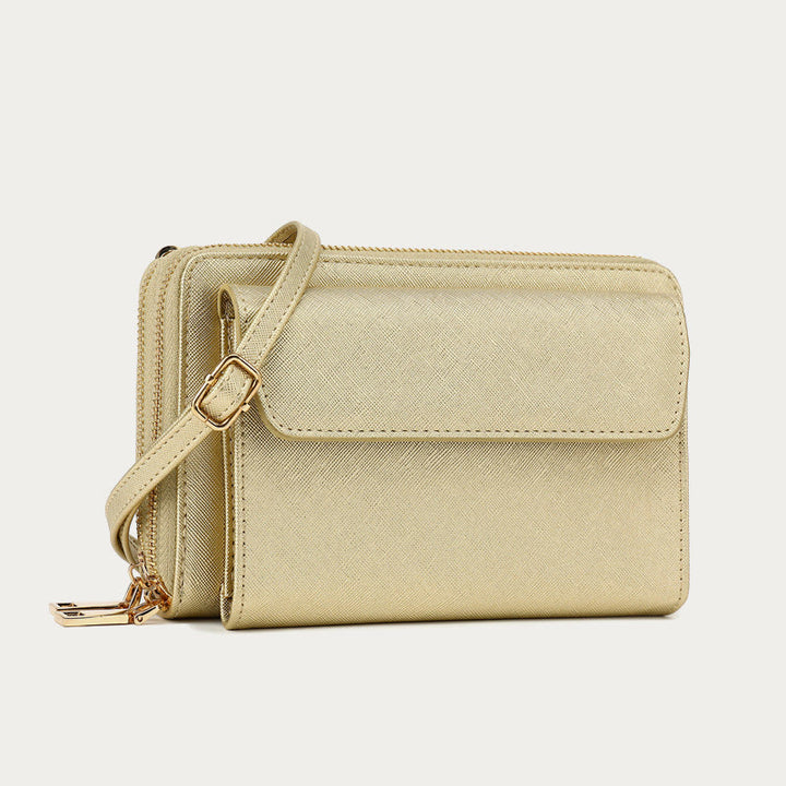 Vegan Leather RFID Blocking Phone Purse for Women Multi-Slot Crossbody Bag