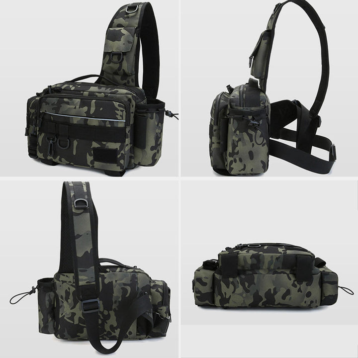 Multifunctional Large Capacity Waterproof Fishing Hiking Waist Bag Crossbody Bag