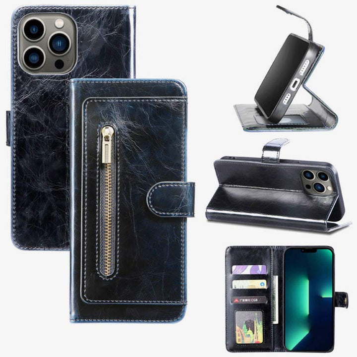 Wallet Case for iPhone PU Leather Durable Phone Case with Card Slot