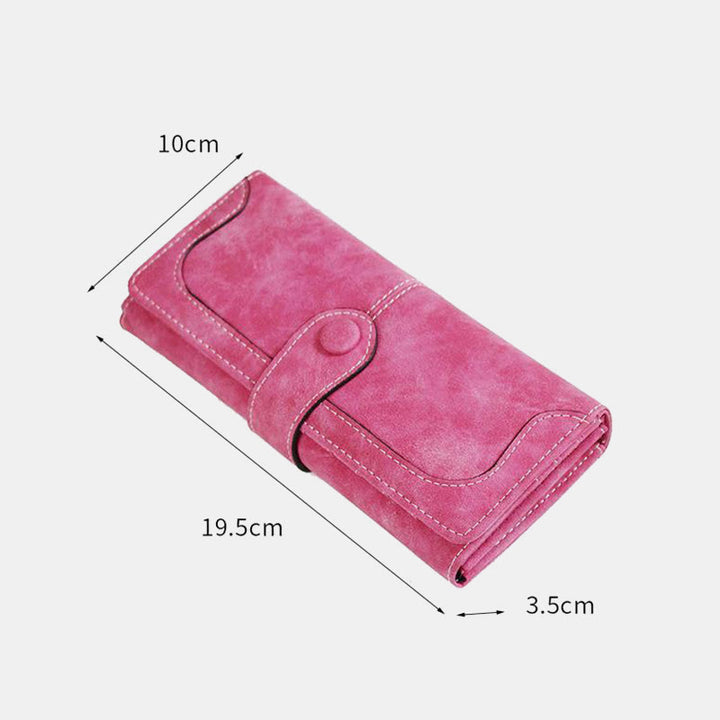 Long Wallet For Women Solid Color Multiple Slot Daily Purse - image 12
