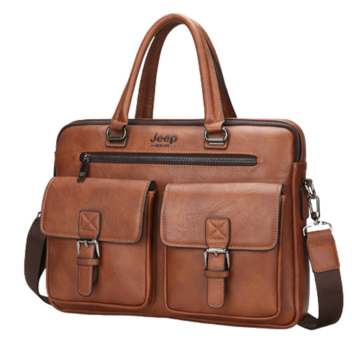 Vintage Briefcase for Men Laptop Computer Business Travel Messenger Bag