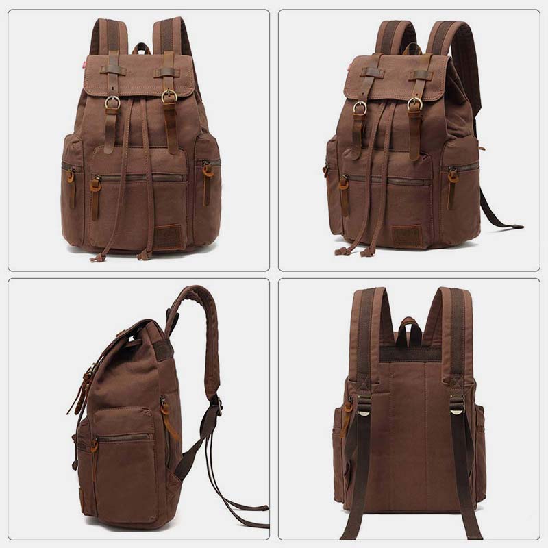 High Capacity Canvas Vintage Backpack