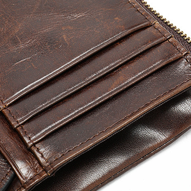 RFID Blocking Genuine Leather Wallet Card Holder
