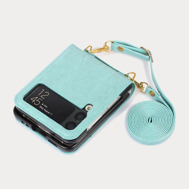 Phone Case For Z Flip Series Folded Protective Crossbody Case