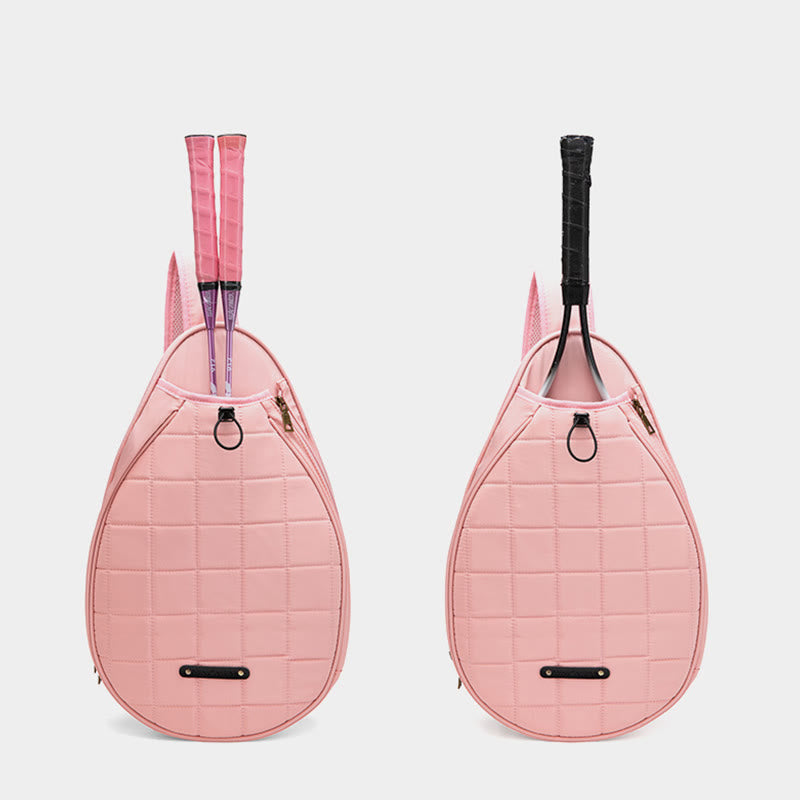Racket Bag For Women Plaid Pattern Waterproof Polyester Crossbody Bag - image 10