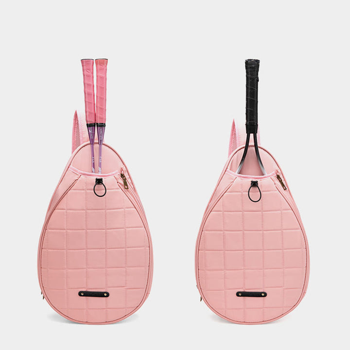 Racket Bag For Women Plaid Pattern Waterproof Polyester Crossbody Bag - image 10