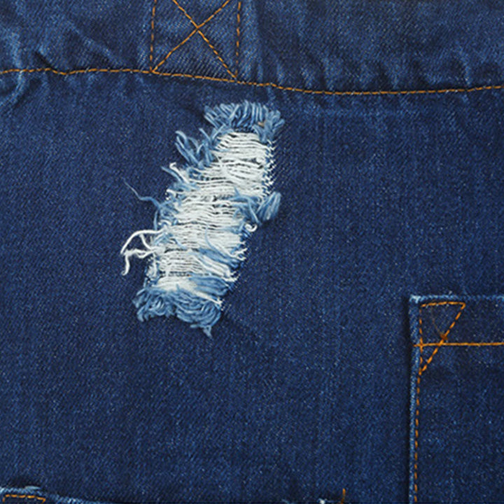 Denim Tote For Outing Retro Canvas Ripped Crossbody Bag - image 13