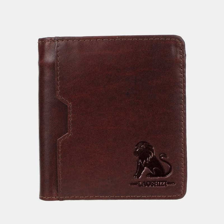 Genuine Leather Wallet for Men Bifold Retro Wallet with ID Window