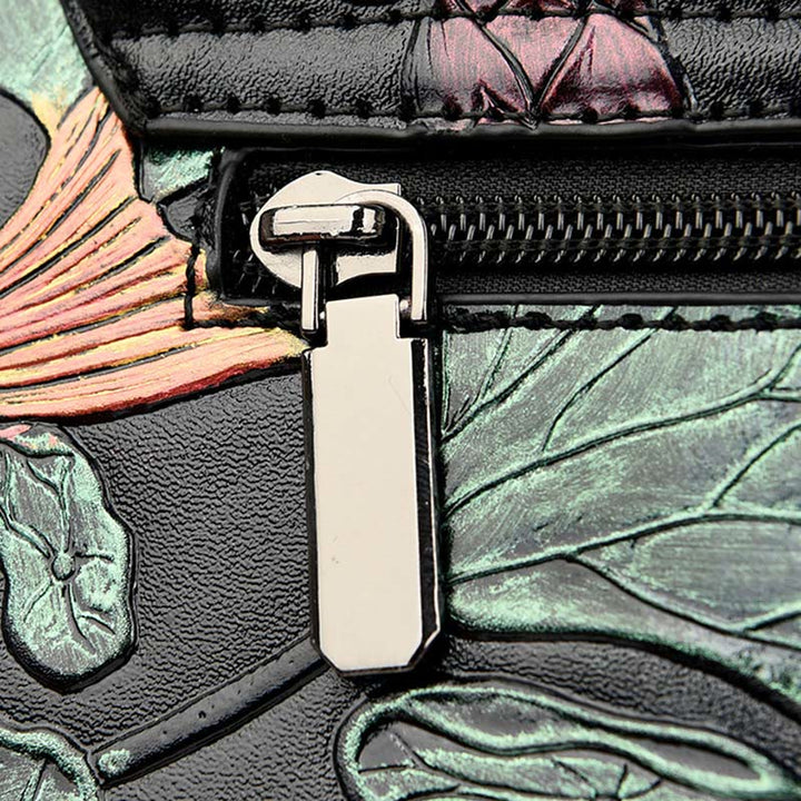 Top-Handle Bag for Women Large Capacity Ethnic Embossed Shoulder Bag - image 10