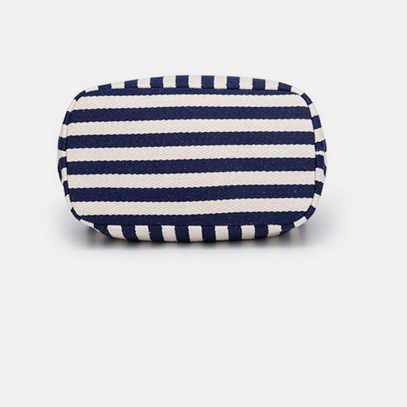 Large Capacity Multi-Carry Stripe Tote Bag Bucket Bag