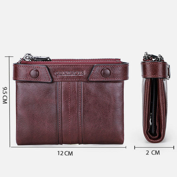 RFID Anti-Theft Multifunctional Genuine Leather Wallet