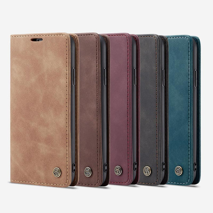 Leather Phone Case Phone Bag for iPhone Samsung with Card Holder Banknote Pocket
