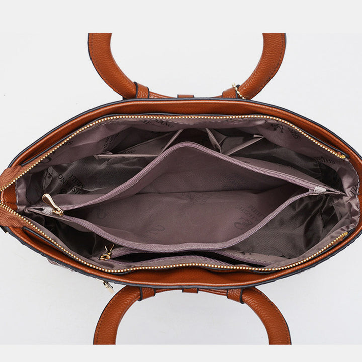 Large Capacity Vintage Embossing Crossbody Bag Top-Handle Bag