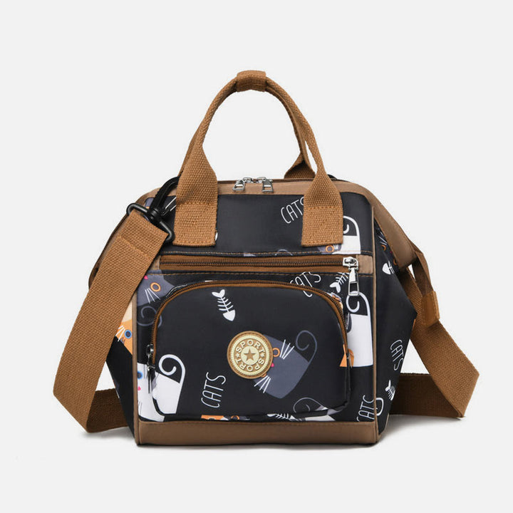 Functional Waterproof Crossbody Bag Convertible Mini Backpack Mommy Bag