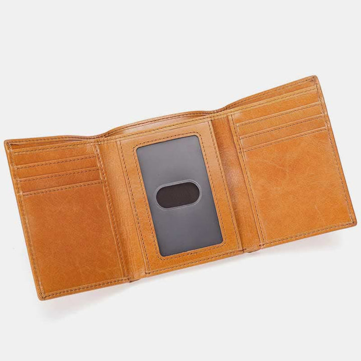 Genuine Leather Wallet for Men Slim Trifold Front Pocket Wallet