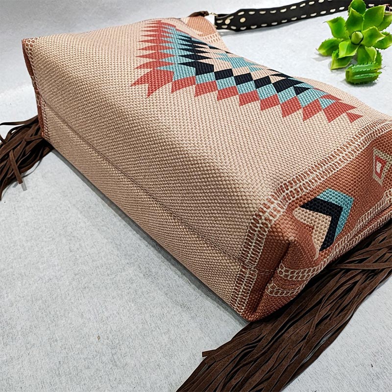 Women Tote Bag Fashion Bohemian Tassel Shoulder Bag Vintage Boho Handbags