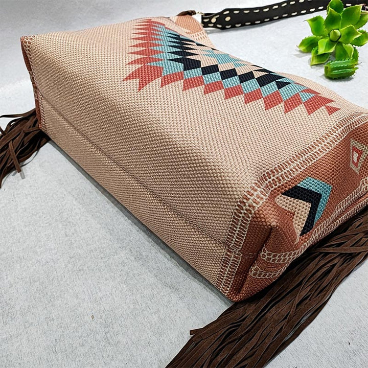 Women Tote Bag Fashion Bohemian Tassel Shoulder Bag Vintage Boho Handbags