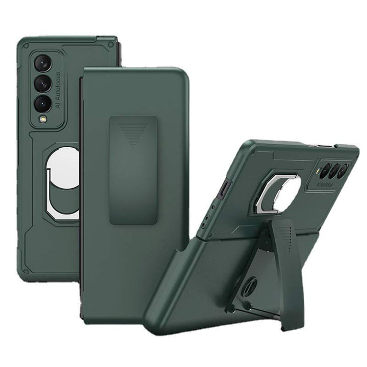 Phone Holder Holster For Galaxy Z Fold 3 Rotating Kickstand Clip Phone Case