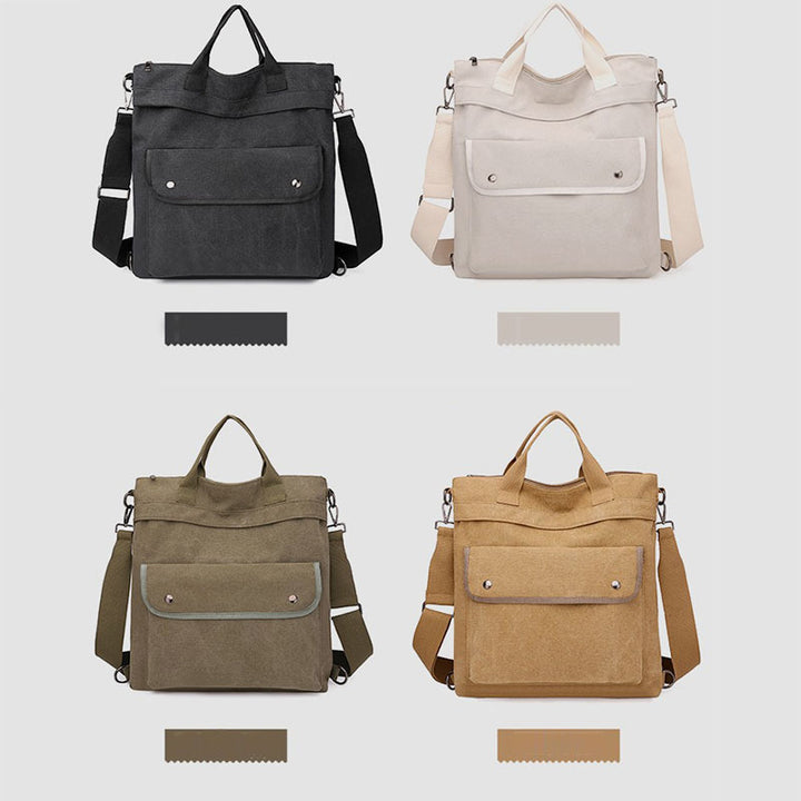 Multifunctional Large Capacity Canvas Handbag Backpack for Women Men Crossbody Shoulder Bag