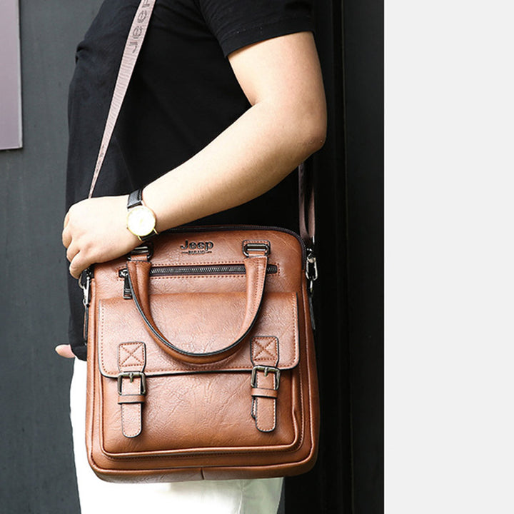 Vintage Briefcase for Men Laptop Computer Business Travel Messenger Bag