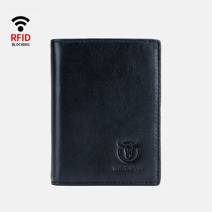 Anti-Theft RFID Protected Multi-Slot Real Leather Wallet