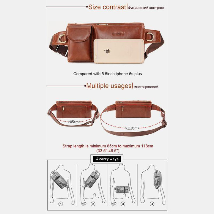 Vintage Multi-Carry Genuine Leather Sling Bag